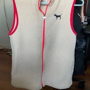 Pink Sherpa Vest